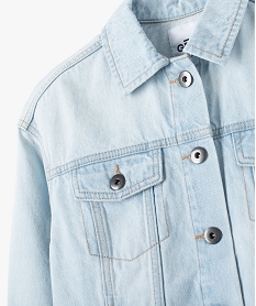 veste fille en jean avec marques dusures bleu blousons et vestesG163001_3