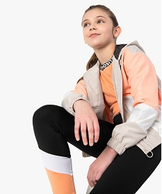 coupe-vent fille a capuche look retro beigeG163201_1