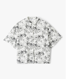 GEMO Chemise fille fluide et large à manches courtes noir standard