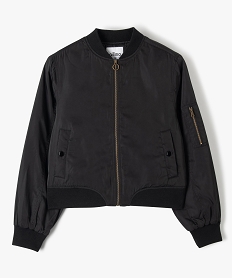 GEMO Blouson fille léger et zippé coupe bomber noir standard