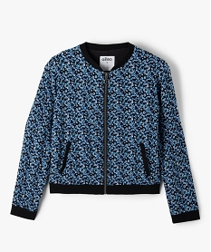 blouson fille a motifs fleuris bleu blousons et vestesG165701_1