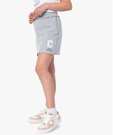 GEMO Jupe fille en maille jogging à large ceinture élastiquée - Camps United Gris