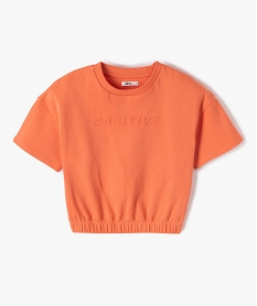 tee-shirt fille court avec bas elastique orangeG167201_1