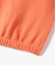 tee-shirt fille court avec bas elastique orangeG167201_3