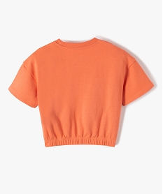 tee-shirt fille court avec bas elastique orangeG167201_4