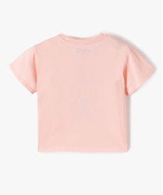 tee-shirt fille crop top a manches courtes imprime - coca cola orangeG168501_4