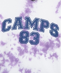 tee-shirt fille large avec motif tie-and-dye - camps united imprimeG169101_3