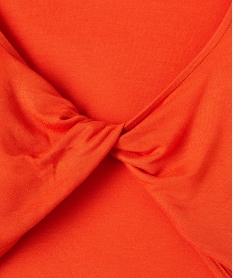 tee-shirt fille crop top a dos ouvert orange tee-shirtsG169901_2