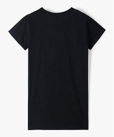 robe fille forme tee-shirt avec imprime patine noirG172501_4