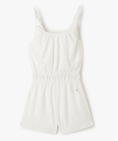 GEMO Combishort fille à bretelles en dentelle - LuluCastagnette Blanc