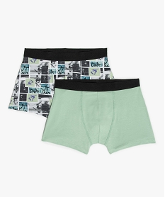 GEMO Boxer garçon imprimé urbain (lot de 2) Multicolore