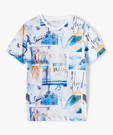 GEMO Tee-shirt garçon à manches courtes imprimé Californie Imprimé