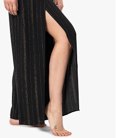 pantalon de plage femme ouvert sur lavant noirG185201_2