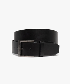 ceinture homme en cuir avec boucle carree en metal noir standardG187101_1