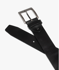 ceinture homme en cuir avec boucle carree en metal noir standardG187101_2