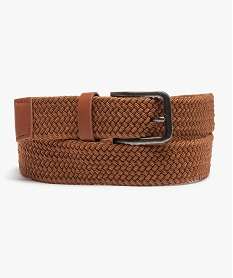 ceinture homme tressee elastique brunG187201_1