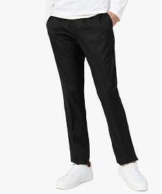 GEMO Pantalon de costume homme aux reflets satinés Noir