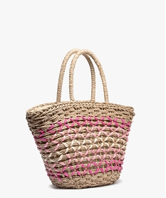 sac de plage femme en paille et raphia beigeG191801_2