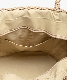 sac de plage femme en paille et raphia beige cabas - grand volumeG191801_3