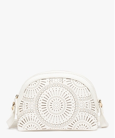 GEMO Sac femme avec motifs ajourés sur lavant Blanc