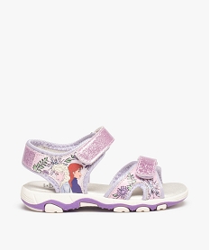 GEMO Sandales fille sport à scratch et à paillettes – Reine des neiges violet standard