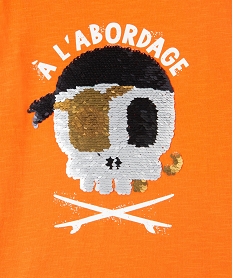 tee-shirt garcon a manches courtes avec motif anime orangeG195201_2