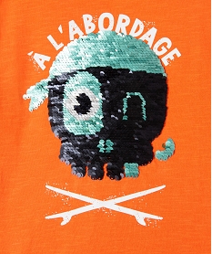 tee-shirt garcon a manches courtes avec motif anime orangeG195201_3