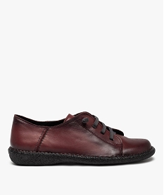 derbies femme confort unis a lacets elastiques - taneo rougeG196001_1