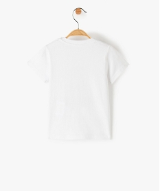 tee-shirt bebe garcon a manches courtes motif fantaisie blanc tee-shirts manches courtesG198201_3
