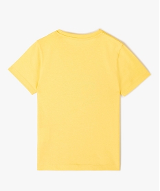 tee-shirt garcon a manches courtes imprime surf jauneG199801_3