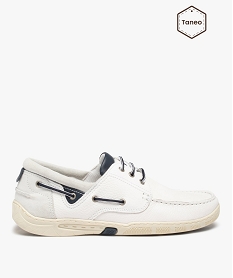 39QEARO NOIR CHAUSSURE PLAT BLANC