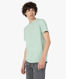 GEMO Tee-shirt homme à manches courtes et col rond Vert
