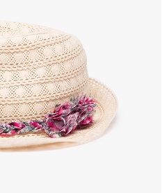 chapeau fille en crochet avec tresse imprimee imprime chapeaux et bonnetsG205401_2