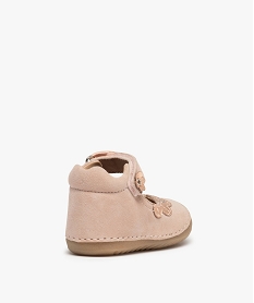 chaussures de parc bebe fille babies en cuir retourne roseG208501_4