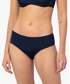 GEMO Bas de maillot de bain femme forme shorty bleu standard