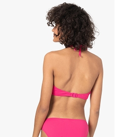 haut de maillot de bain femme forme bandeau roseG212201_2