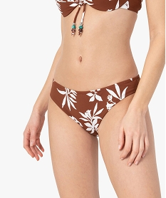 GEMO Bas de maillot de bain femme à motifs fleuris forme culotte Imprimé