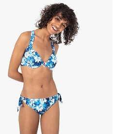 bas de maillot de bain femme forme culotte a motifs fleuris imprime bas de maillots de bainG214401_3