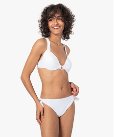 bas de maillot de bain femme forme culotte blanc bas de maillots de bainG214501_3