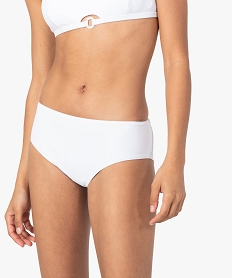 GEMO Bas de maillot de bain femme forme shorty Blanc