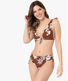 bas de maillot de bain femme a motifs fleuris forme tanga imprime bas de maillots de bainG215001_3