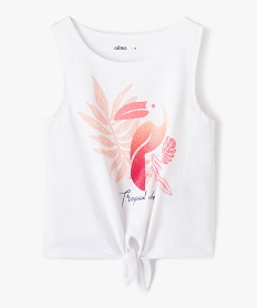 GILET POUDRE ROSE TEE-SHIRT ECRU