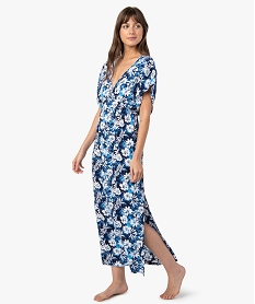 GEMO Robe de plage femme à motifs fleuris coloris assortis