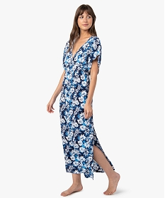 GEMO Robe de plage femme à motifs fleuris Multicolore