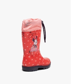 bottes de pluie fille a col ajustable - minnie mouse rouge bottes de pluiesG222401_4