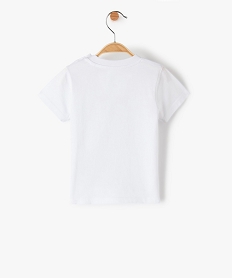 tee-shirt bebe fille a manches courtes et inscription multicolore blanc tee-shirts manches courtesG227601_3