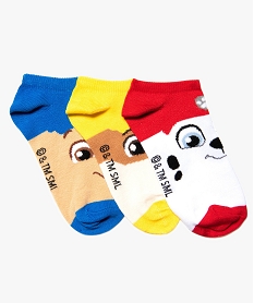 chaussettes garcon ultracourtes imprimees (lot de 3) - pat patrouille bleu standardG227701_1