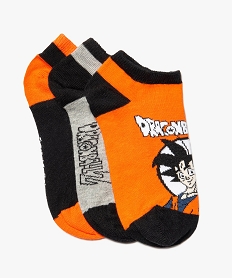 GEMO Chaussettes garçon ultracourtes imprimées - Dragon Ball Z (lot de 3) Orange