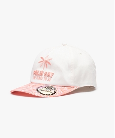 GEMO Casquette fille bicolore pastel à broderie Blanc