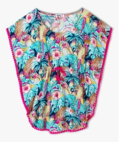 GEMO Robe de plage fille à motifs tropicaux Imprimé